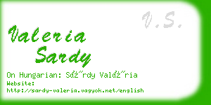 valeria sardy business card